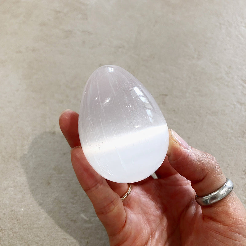 OOAKStones Selenite Crystal egg