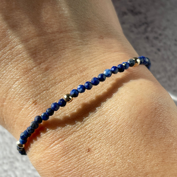 Faceted Bead Adjustable Bracelet 3.5mm