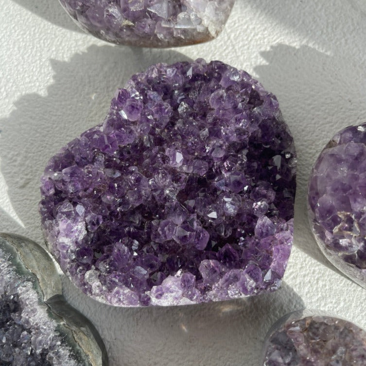 Large Amethyst hearts