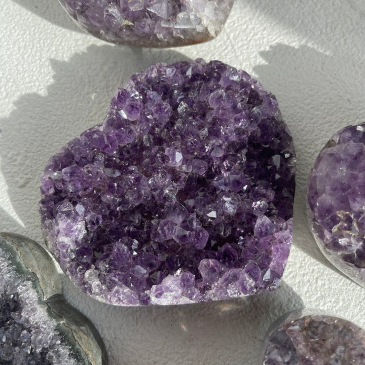 Large Amethyst hearts