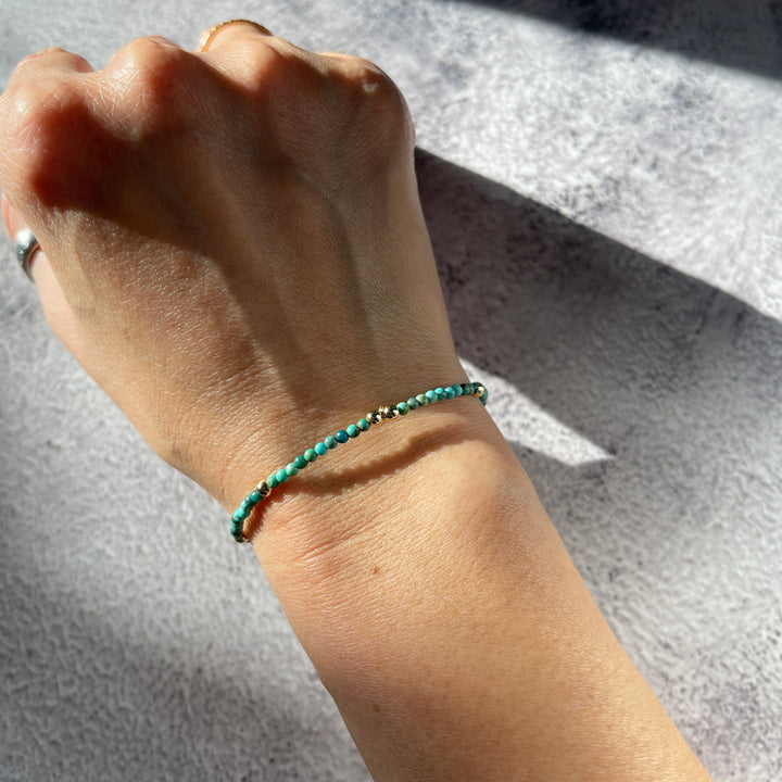 Faceted Bead Adjustable Bracelet 3.5mm