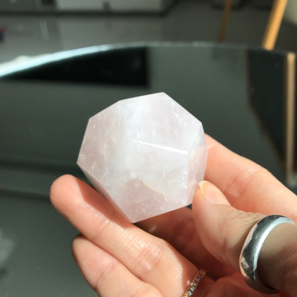 Rose Quartz dodecahedron geo