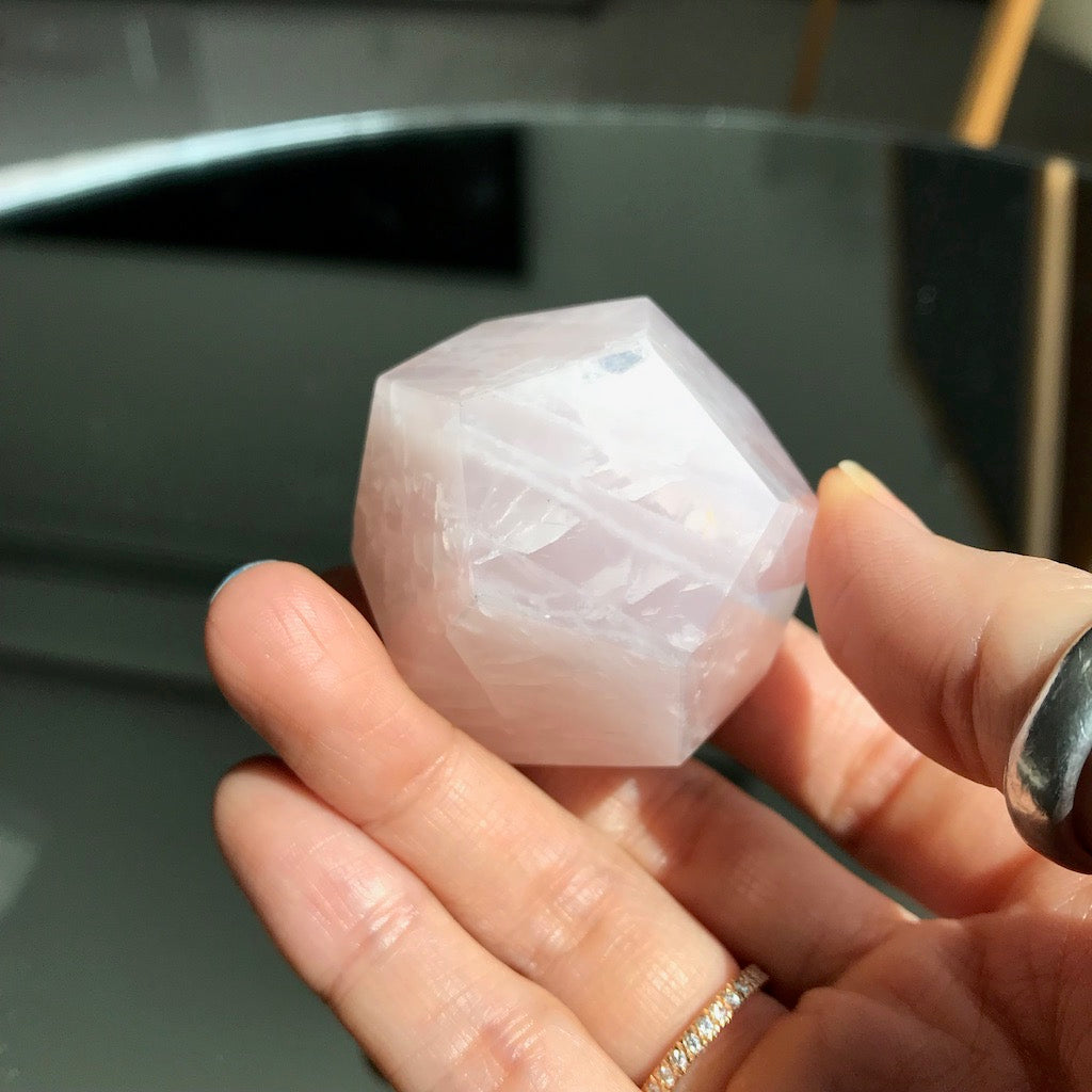 Rose Quartz dodecahedron geo