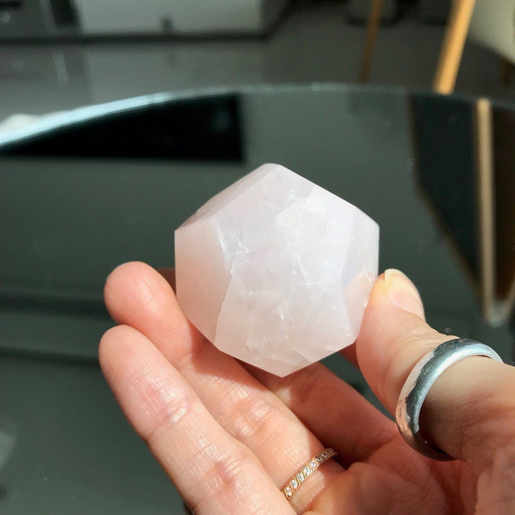 Rose Quartz dodecahedron geo