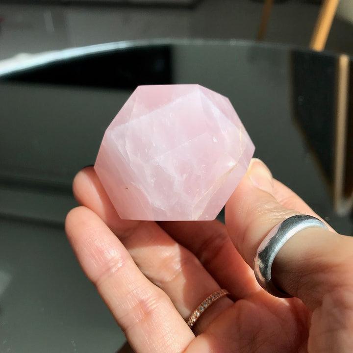 Rose Quartz dodecahedron geo