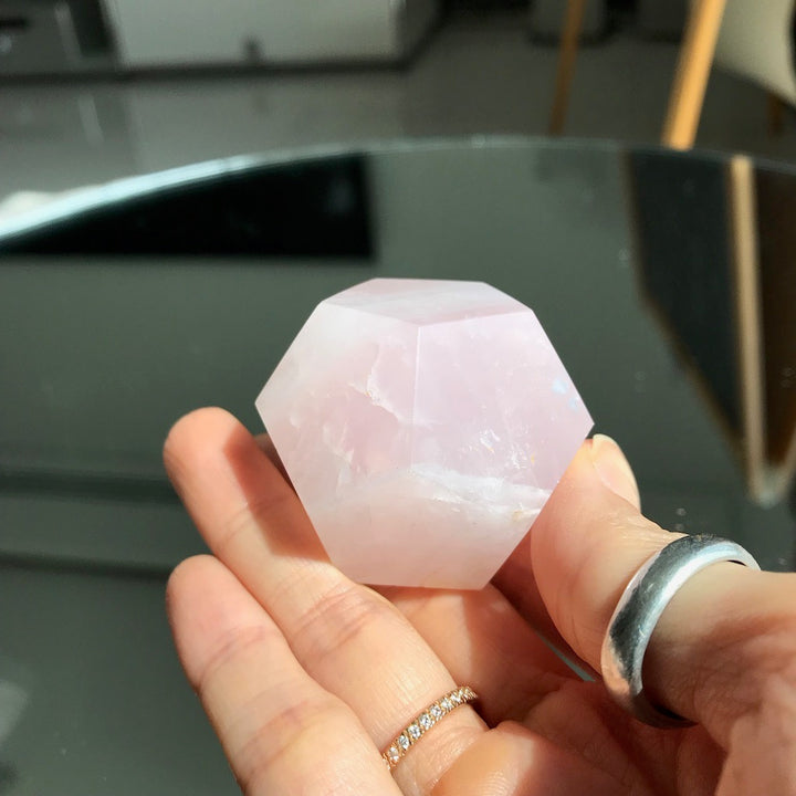 Rose Quartz dodecahedron geo