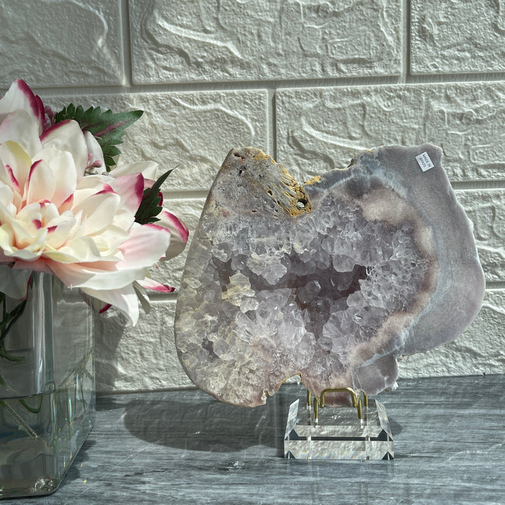 Pink Amethyst Cluster & Slab