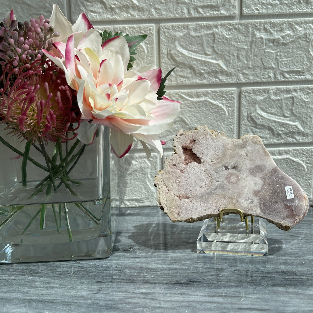 Pink Amethyst Cluster & Slab