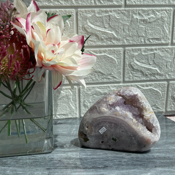 Pink Amethyst Cluster & Slab