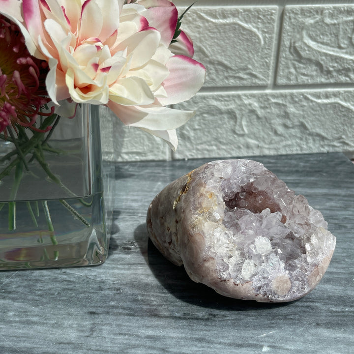 Pink Amethyst Cluster & Slab