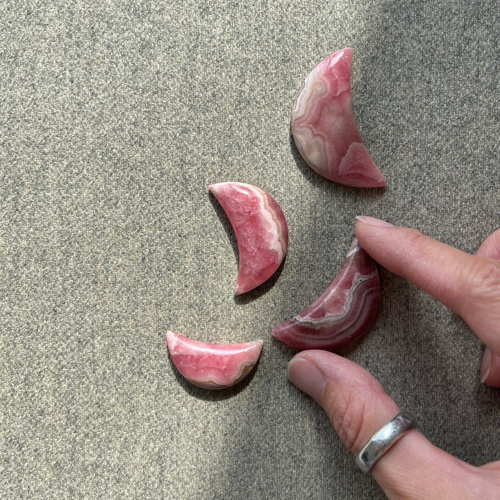 Rhodochrosite moon