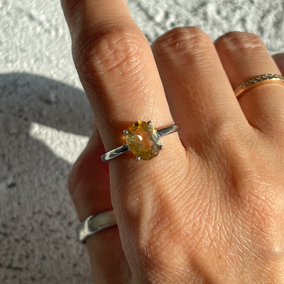 Adjustable Faceted Ring