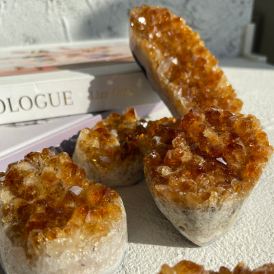 Treated Citrine Clusters