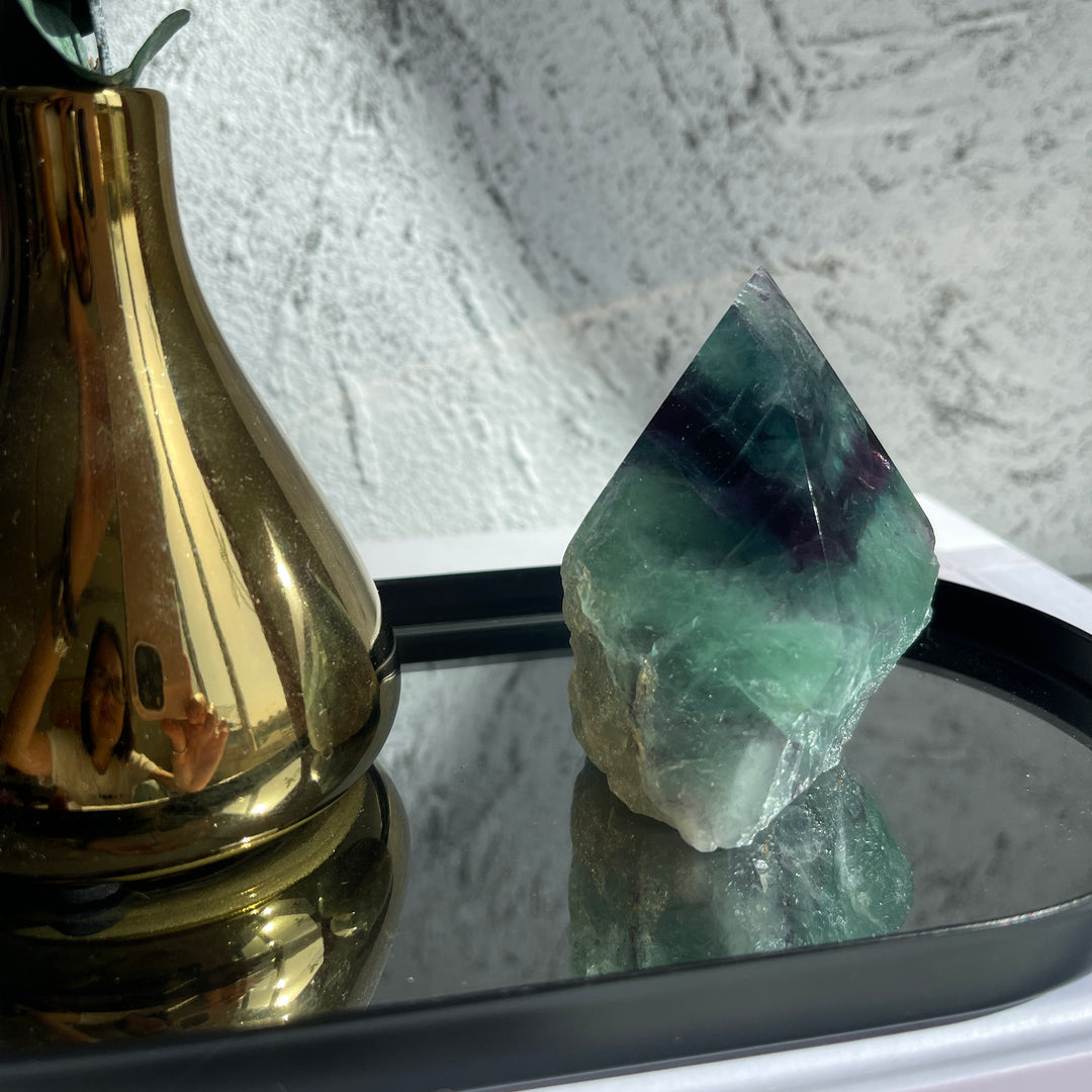 Fluorite Half Polished Point