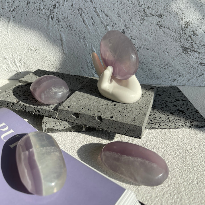 Lavender Fluorite Palm stone