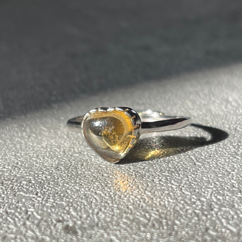 Natural citrine ring