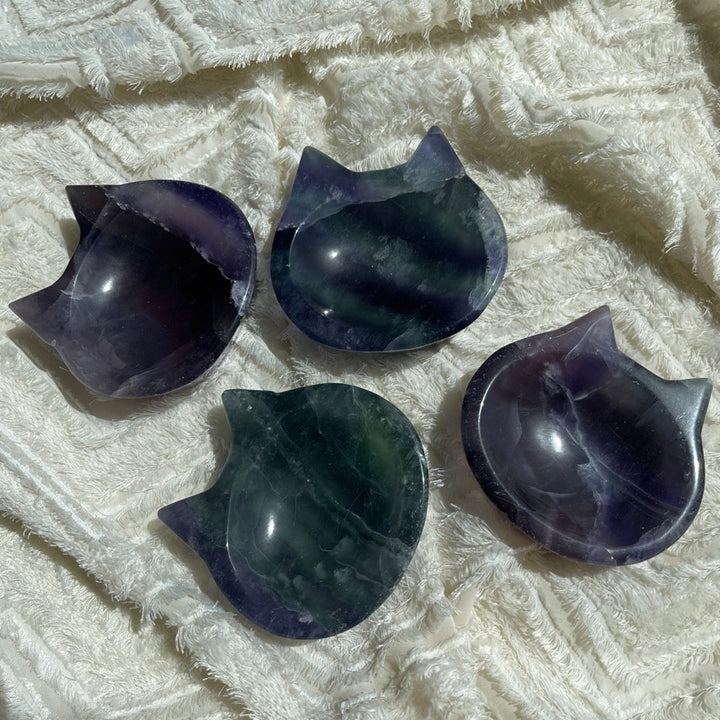 Fluorite cat bowl 