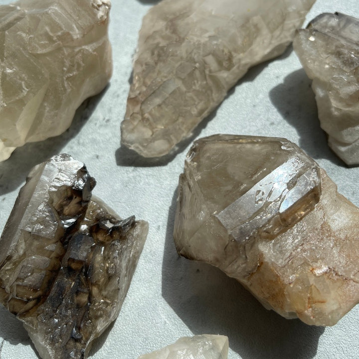 Smoky and citrine celestial quartz