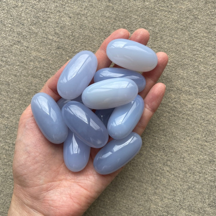 Blue Chalcedony Shiva Shaped Tumbled