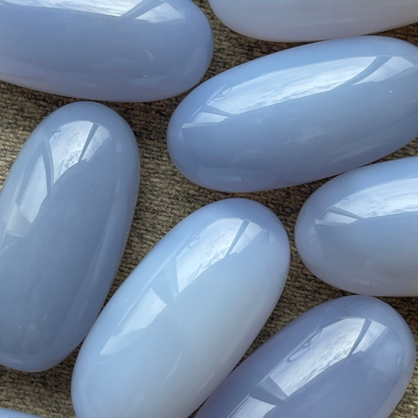 Blue Chalcedony Shiva Shaped Tumbled