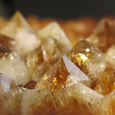 Treated Citrine Heart Clusters