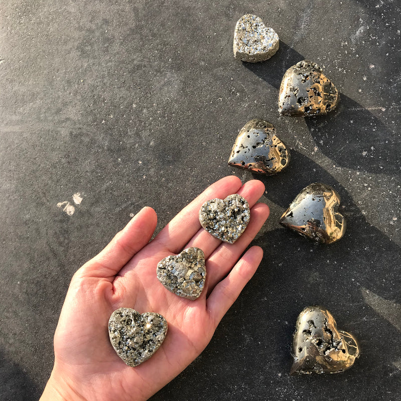 Pyrite Clusters Heart
