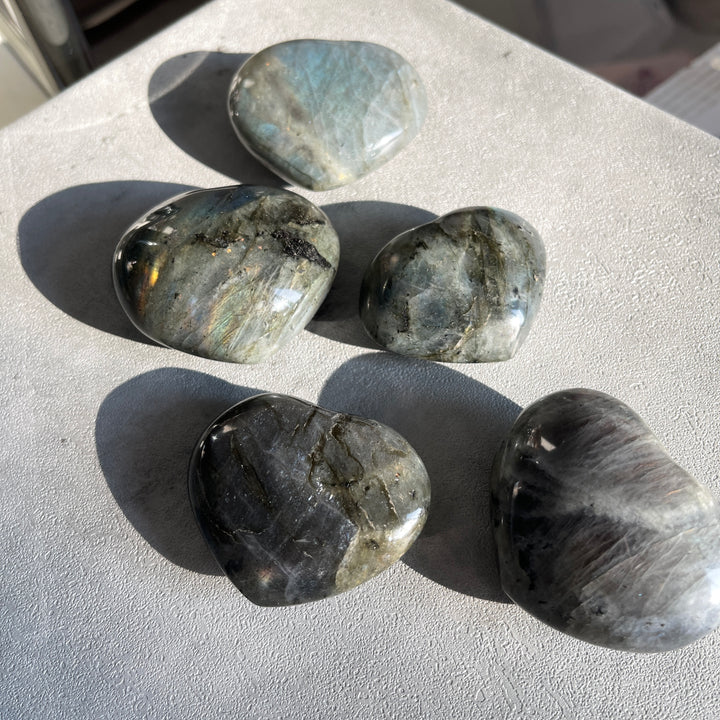 Labradorite Heart