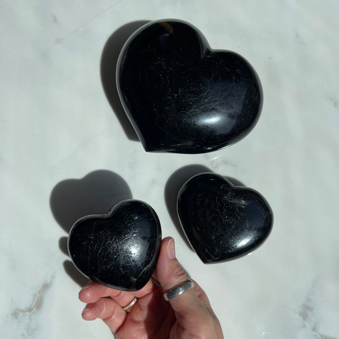 Black Tourmaline Heart