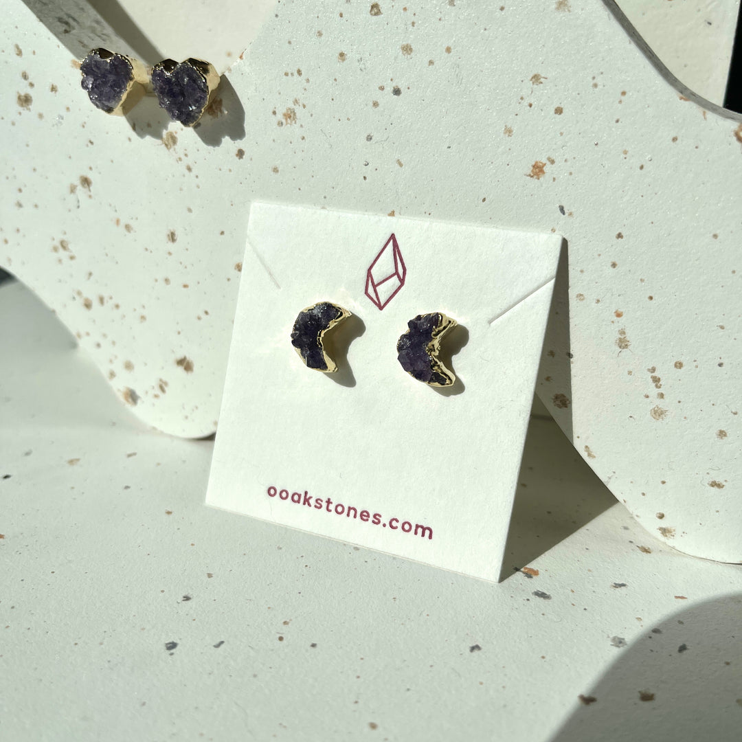 Amethyst Stud Earrings