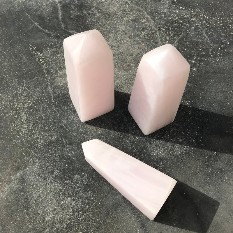 Mangano Pink Calcite Obelisk