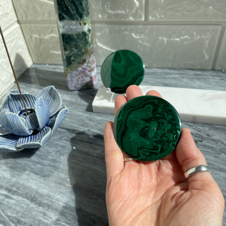 Round Malachite disk