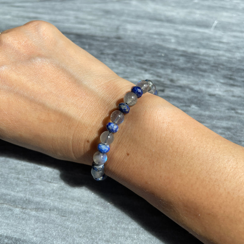 Labradorite/Lapis Lazuli Bracelet
