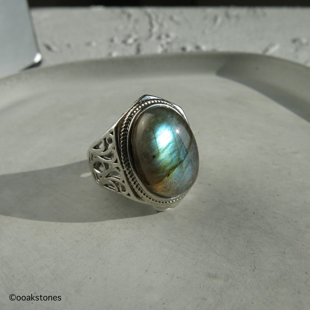 Labradorite Adjustable Ring