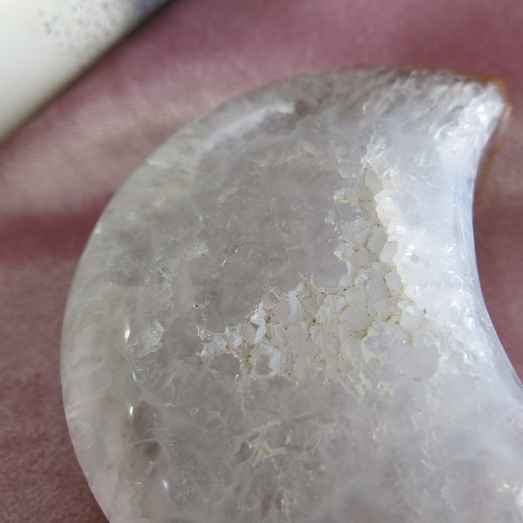 Druzy agate moon 408g