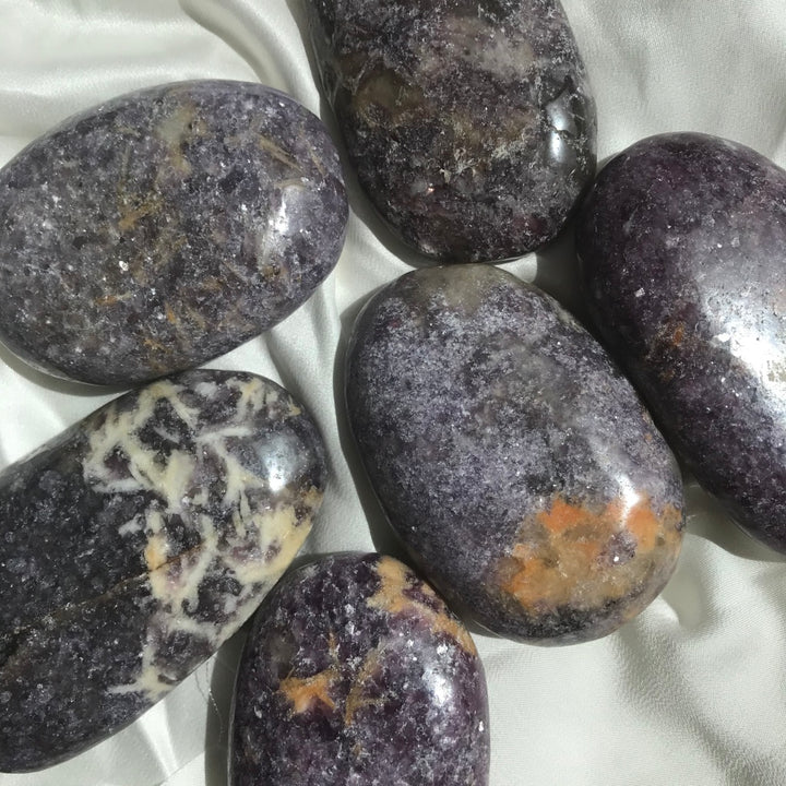 Lepidolite Palm Stone