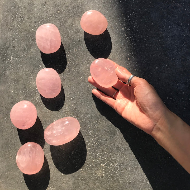 Rose Quartz Palm Stones