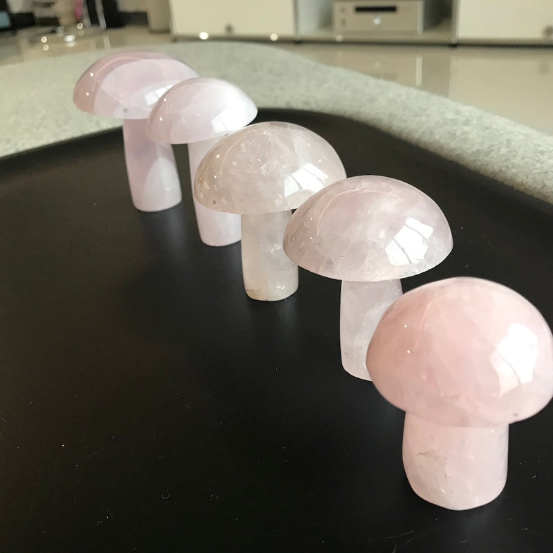 Rose Quartz Mushroom Carving