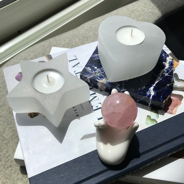 Selenite Candle Holder