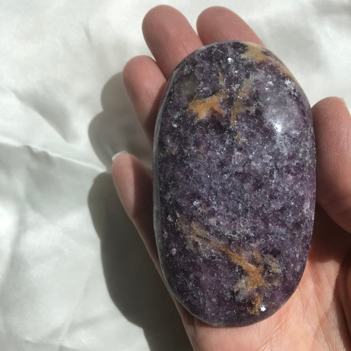 Lepidolite Palm Stone