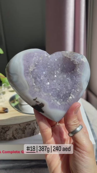 Amethyst Agate Heart