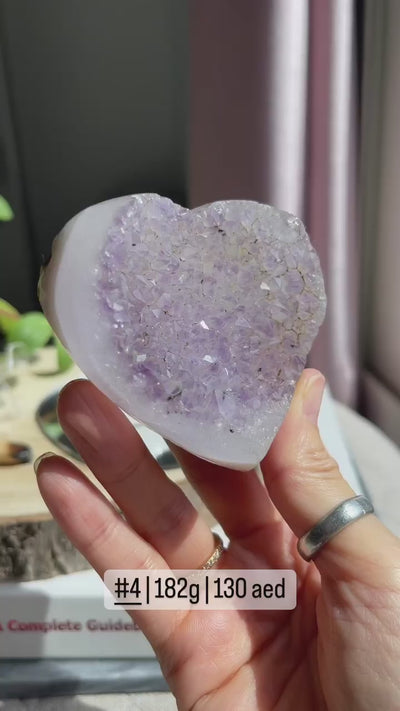 Amethyst Agate Heart