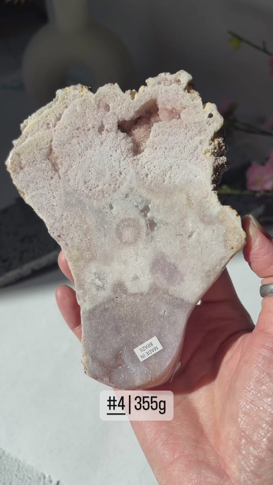 Pink Amethyst Cluster & Slab