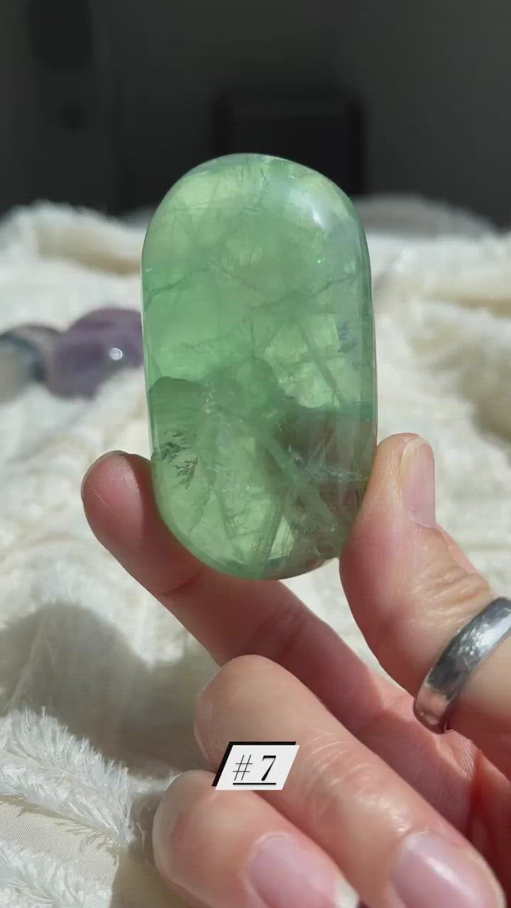 Fluorite Palm Stones