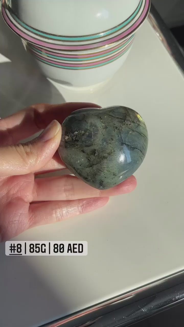 Labradorite Heart