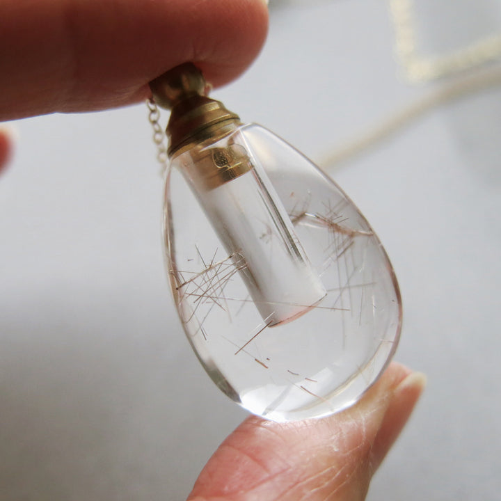 Crystal Perfume bottle - Rutilated Quartz