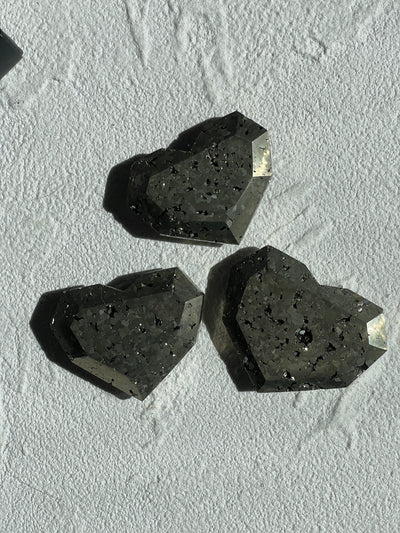 Faceted Pyrite Heart