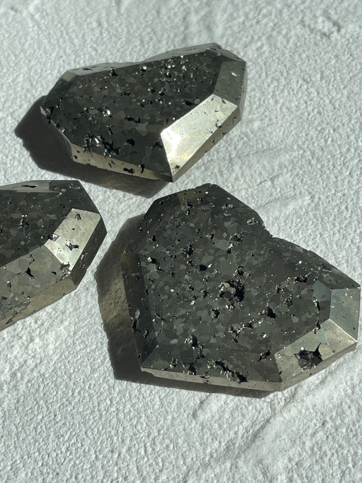 Faceted Pyrite Heart