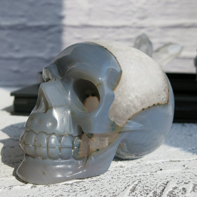 Agate Crystal Skull