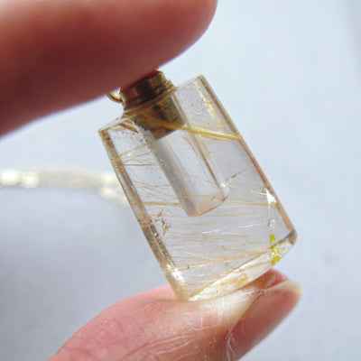 Crystal Perfume bottle - Rutilated Quartz