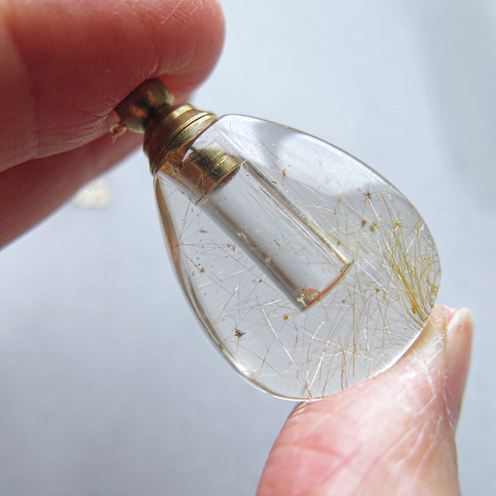 Crystal Perfume bottle - Rutilated Quartz